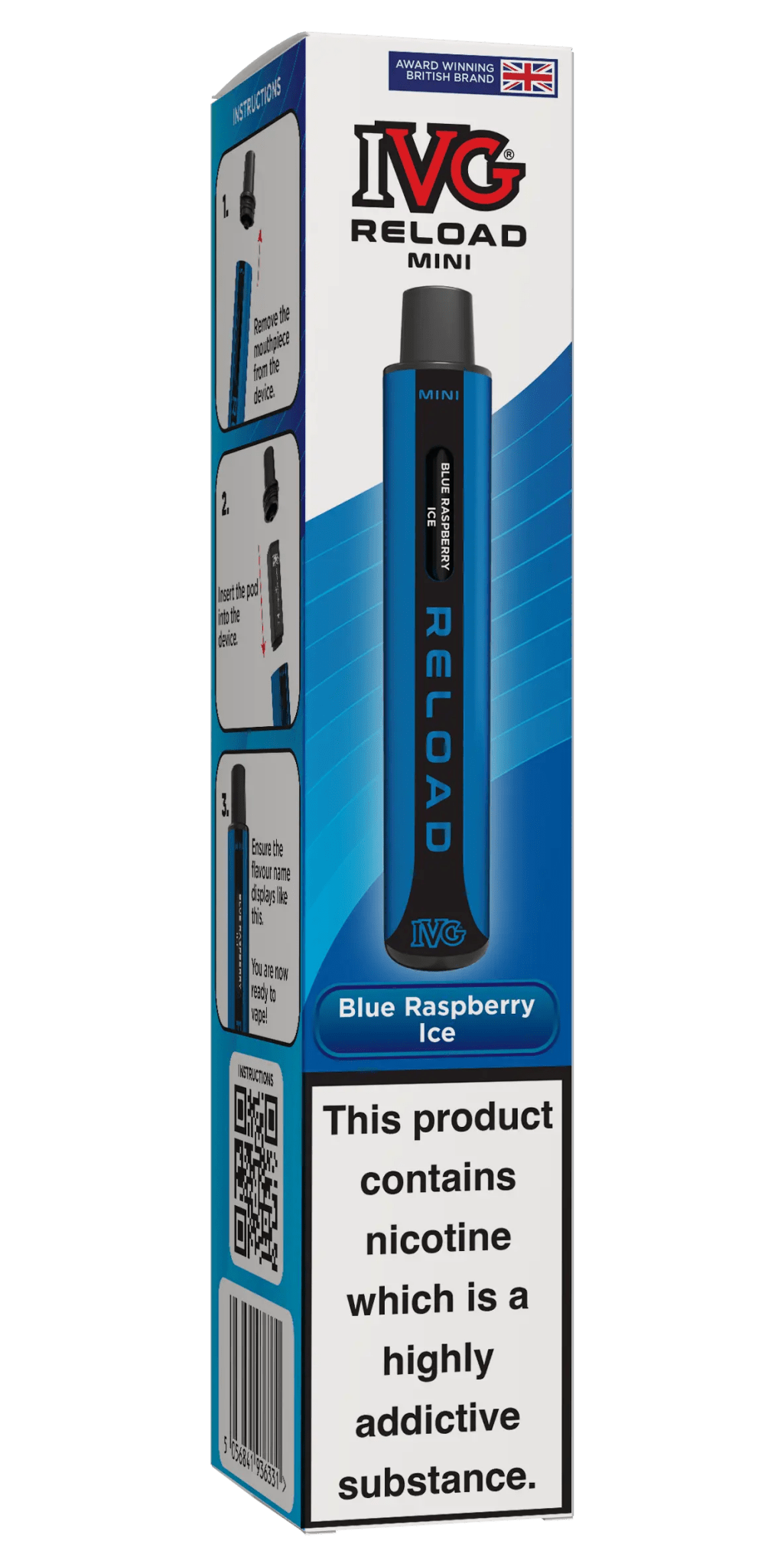 IVG Reload Mini Prefilled Pod Kit -Blue Raspberry Ice-Planet Puff