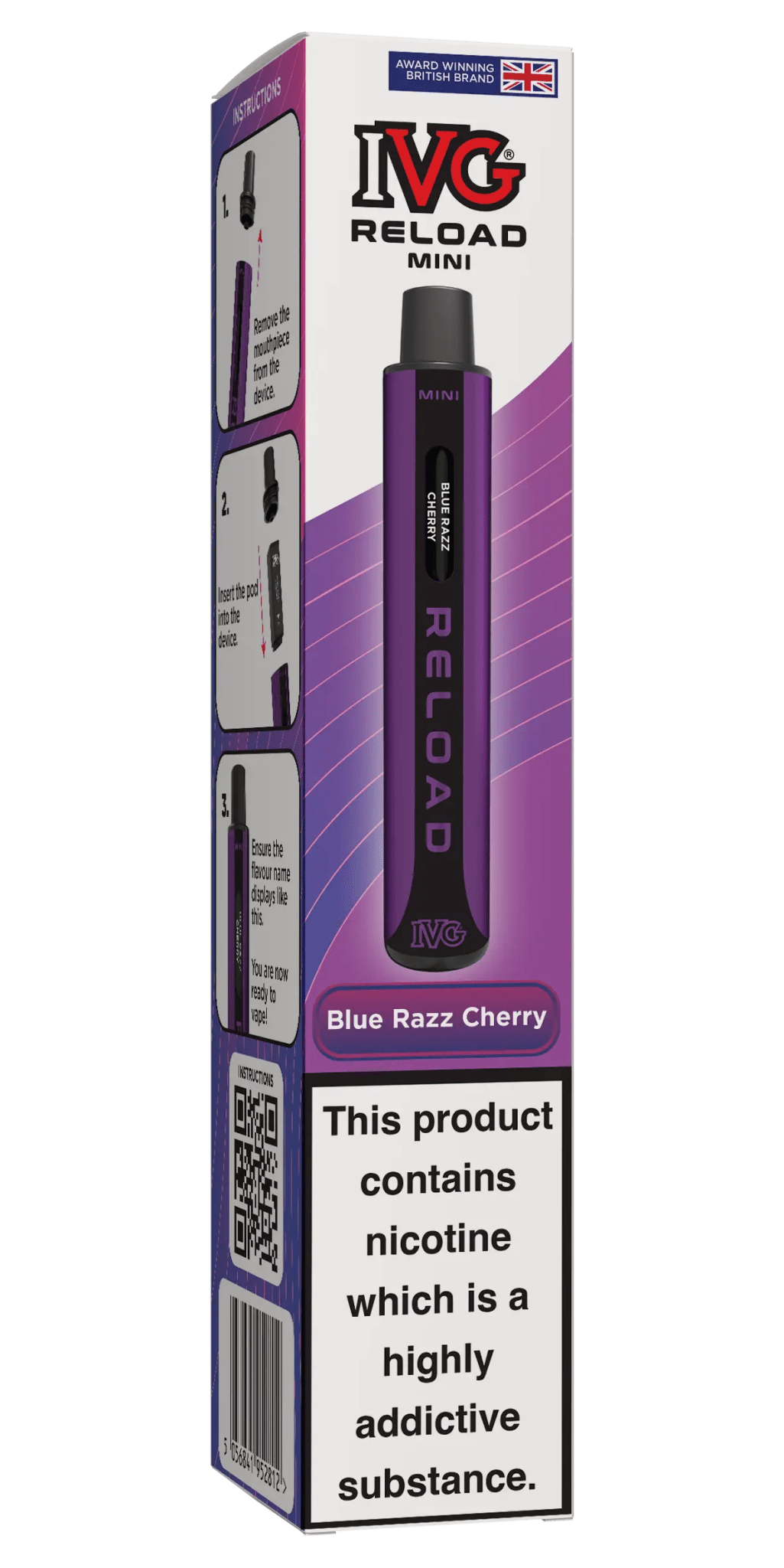 IVG Reload Mini Prefilled Pod Kit -Blue Razz Cherry-Planet Puff