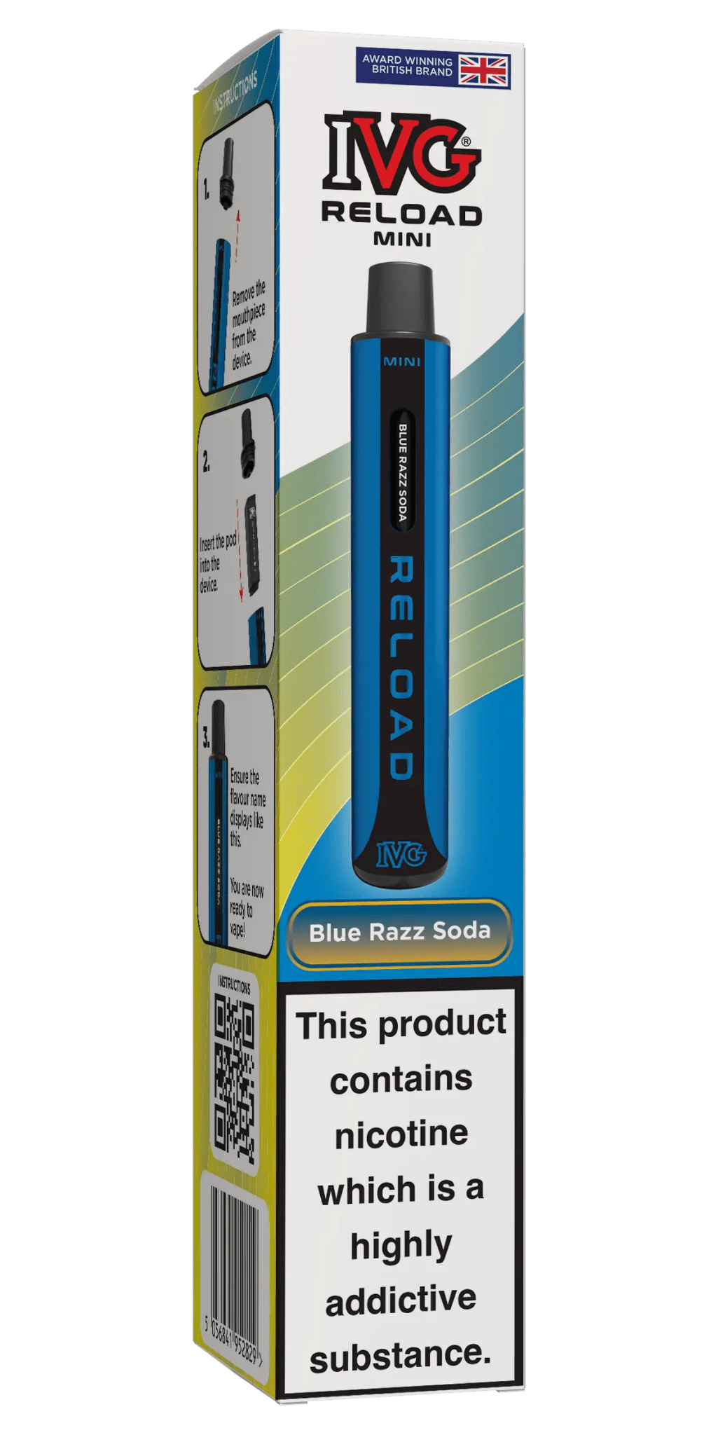 IVG Reload Mini Prefilled Pod Kit -Blue Razz Soda-Planet Puff