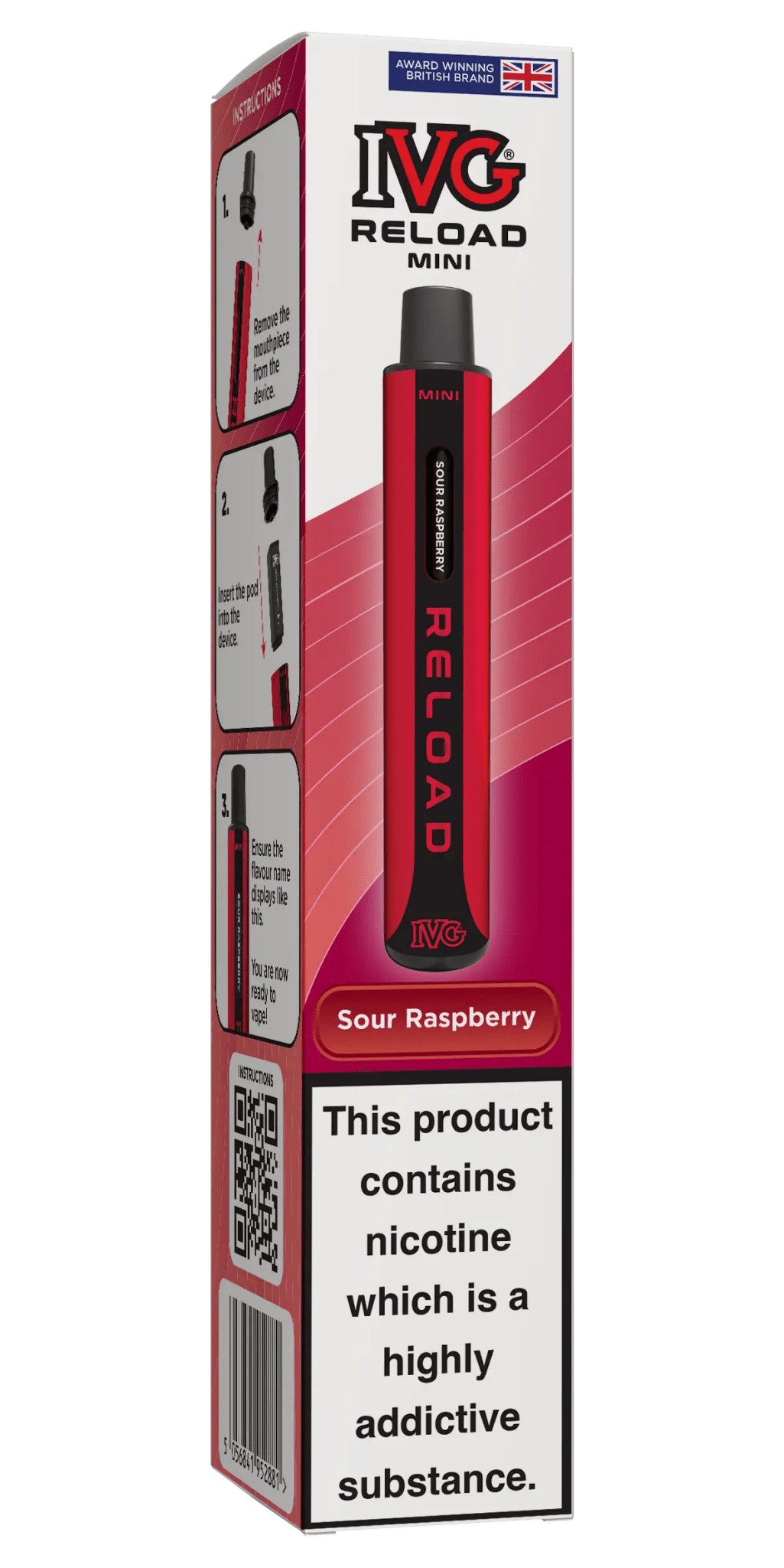 IVG Reload Mini Prefilled Pod Kit -Sour Raspberry-Planet Puff