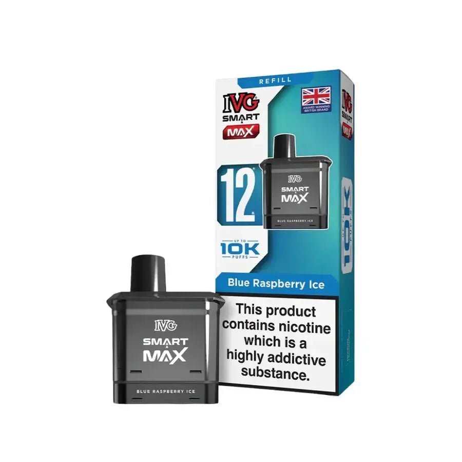 IVG Smart Max Refill Pods | 10,000 Puffs -Blue Raspberry Ice-Planet Puff