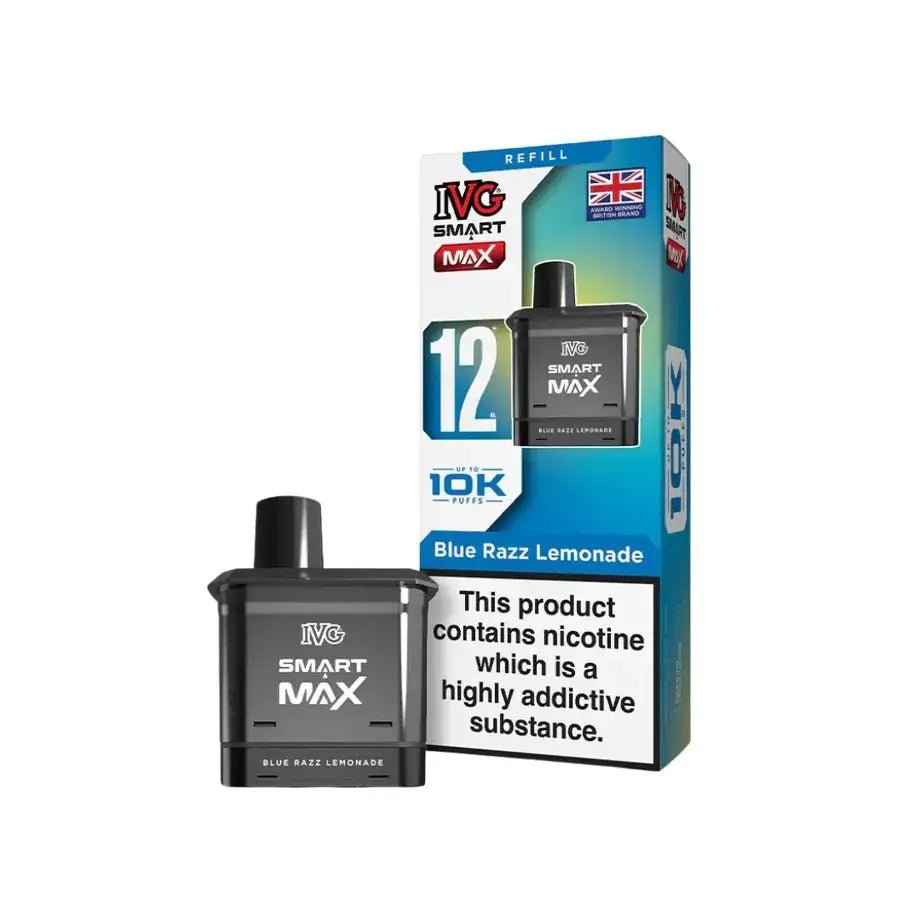IVG Smart Max Refill Pods | 10,000 Puffs -Blue Razz Lemonade-Planet Puff
