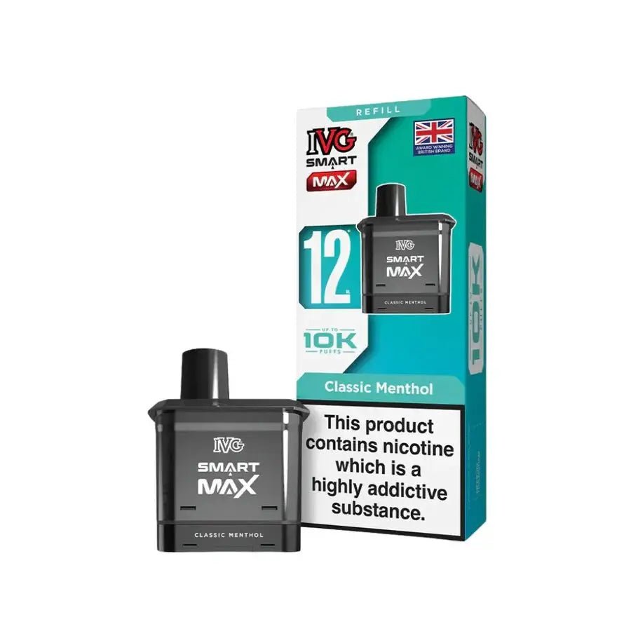 IVG Smart Max Refill Pods | 10,000 Puffs -Classic Menthol-Planet Puff