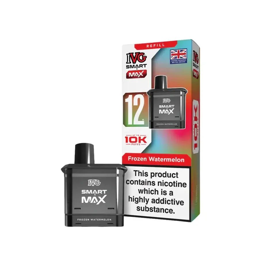 IVG Smart Max Refill Pods | 10,000 Puffs -Frozen Watermelon-Planet Puff