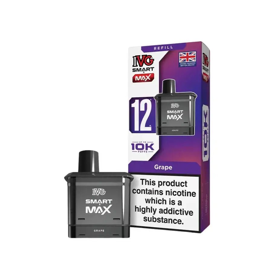 IVG Smart Max Refill Pods | 10,000 Puffs -Grape-Planet Puff