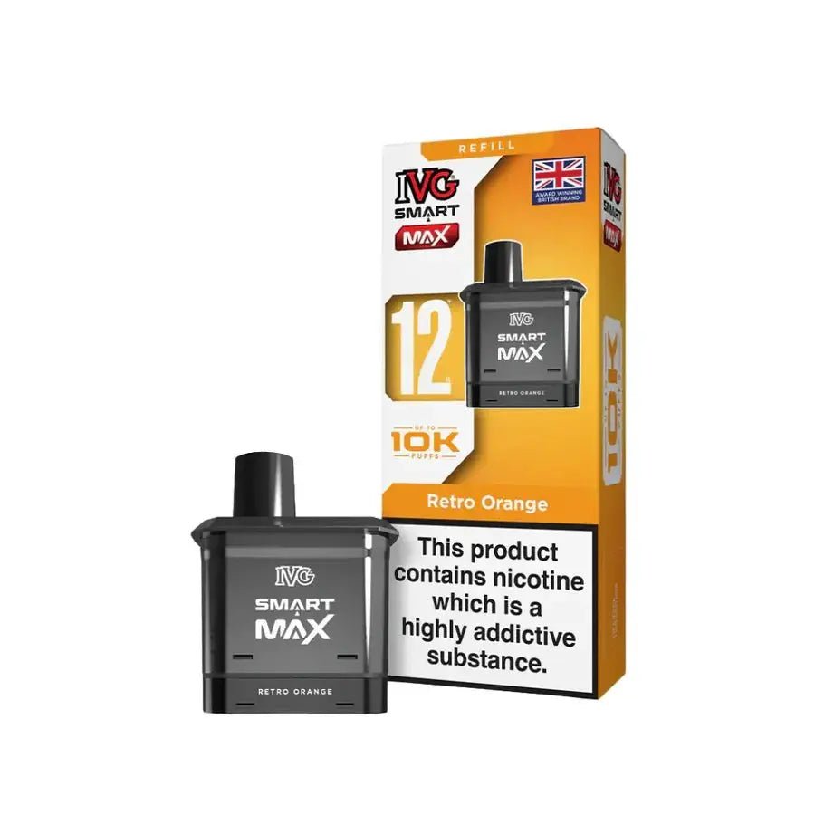 IVG Smart Max Refill Pods | 10,000 Puffs -Retro Orange-Planet Puff
