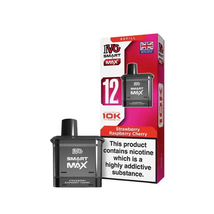 IVG Smart Max Refill Pods | 10,000 Puffs -Strawberry Cherry Raspberry-Planet Puff