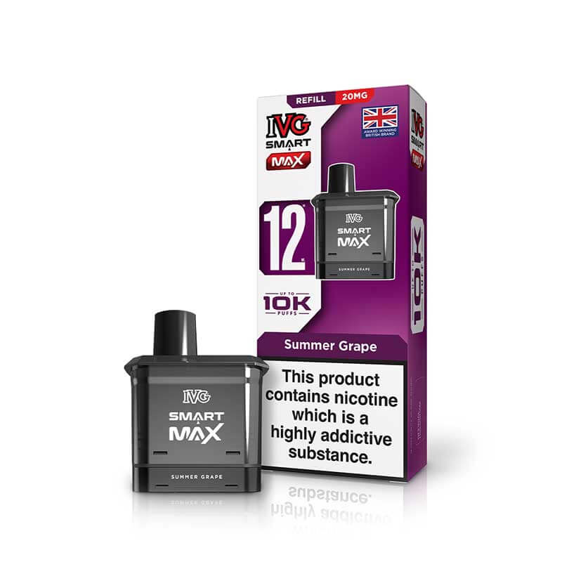 IVG Smart Max Refill Pods | 10,000 Puffs -Summer Grape-Planet Puff