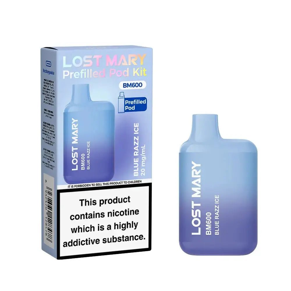 Lost Mary BM600 Prefilled Pod Kit - Blue Razz Ice-Planet Puff