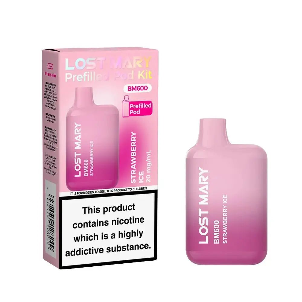 Lost Mary BM600 Prefilled Pod Kit - Strawberry Ice-Planet Puff