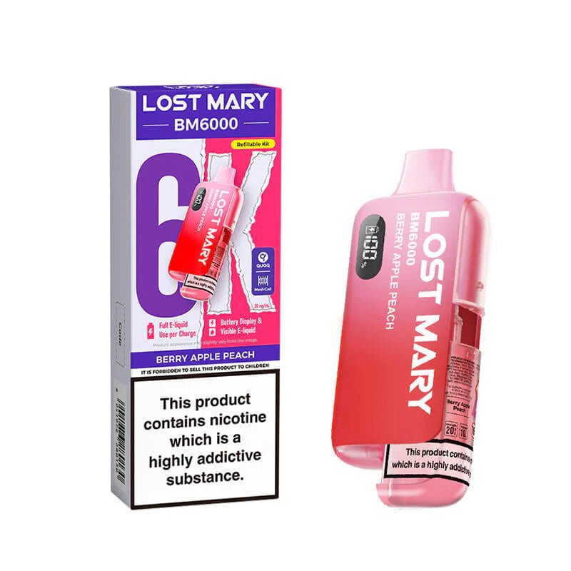 Lost Mary BM6000 Prefilled Pod Kit - Berry Apple Peach-Planet Puff