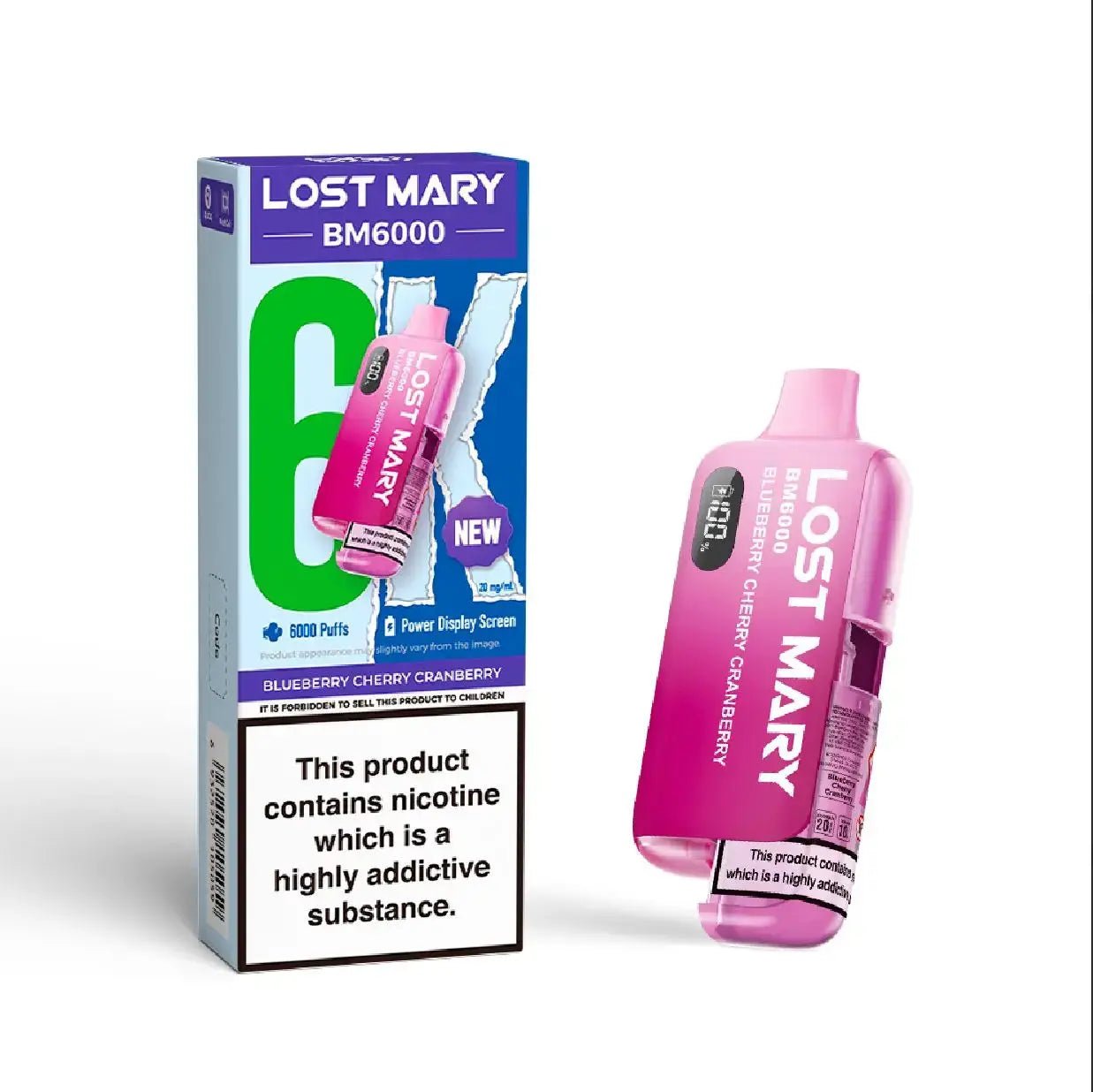 Lost Mary BM6000 Prefilled Pod Kit - Blueberry Cranberry Cherry *NEW*-Planet Puff