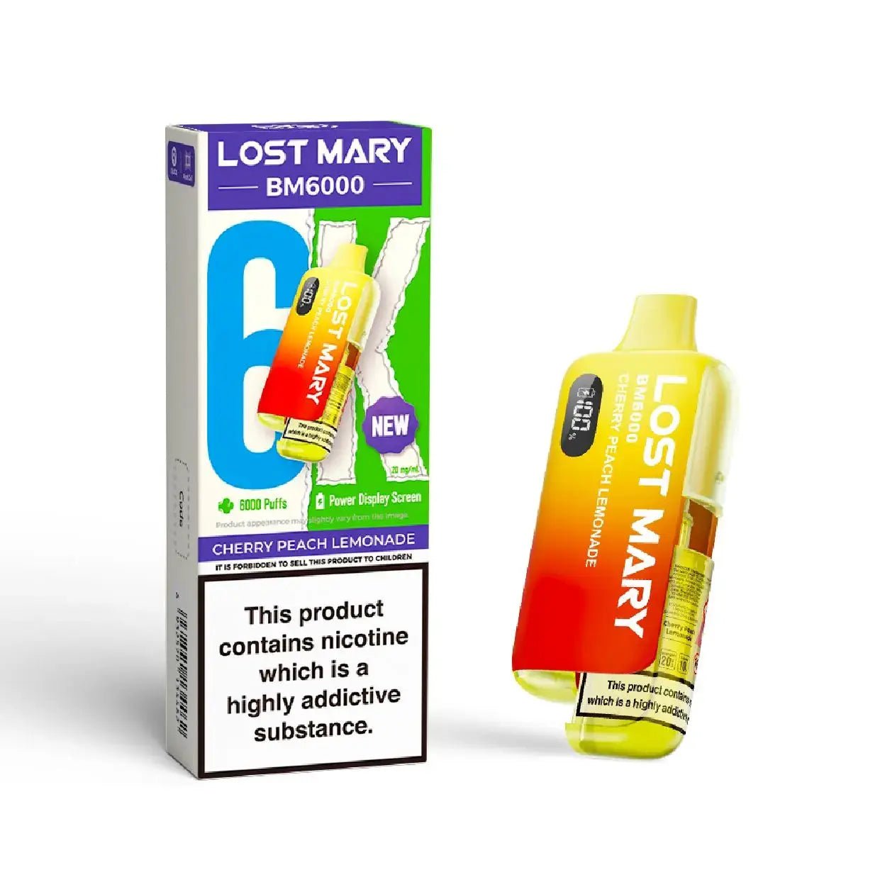 Lost Mary BM6000 Prefilled Pod Kit - Cherry Peach Lemonade *NEW*-Planet Puff