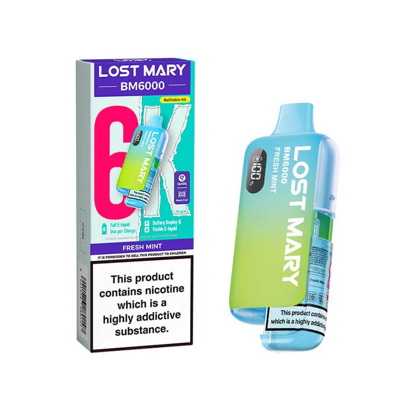 Lost Mary BM6000 Prefilled Pod Kit - Fresh Mint-Planet Puff