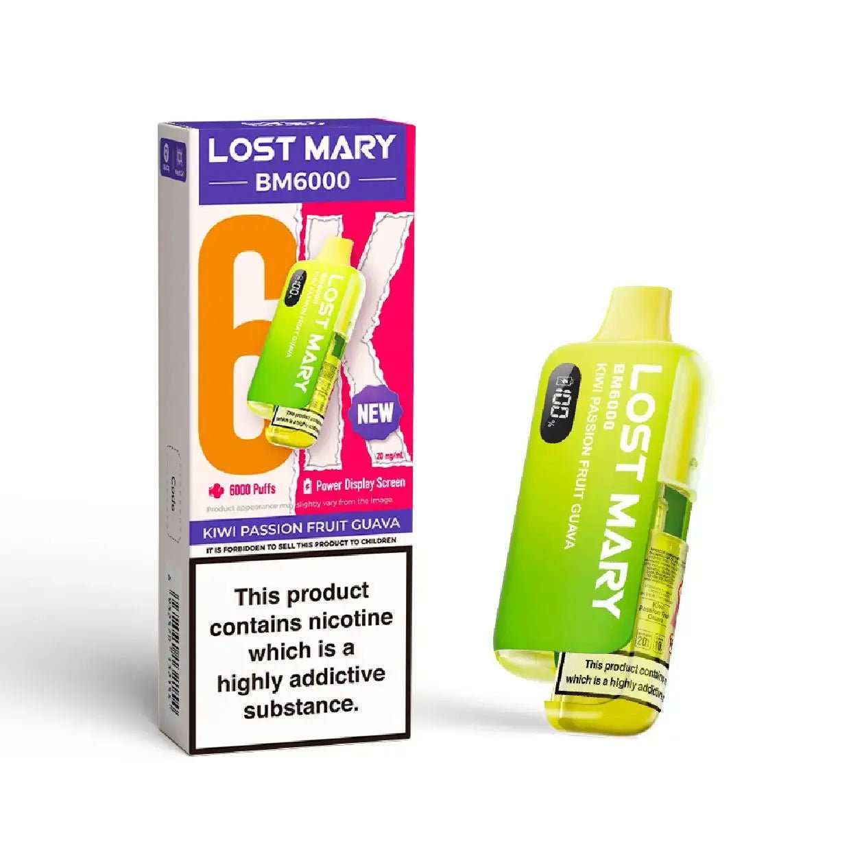 Lost Mary BM6000 Prefilled Pod Kit - Kiwi Passionfruit Guava *NEW*-Planet Puff