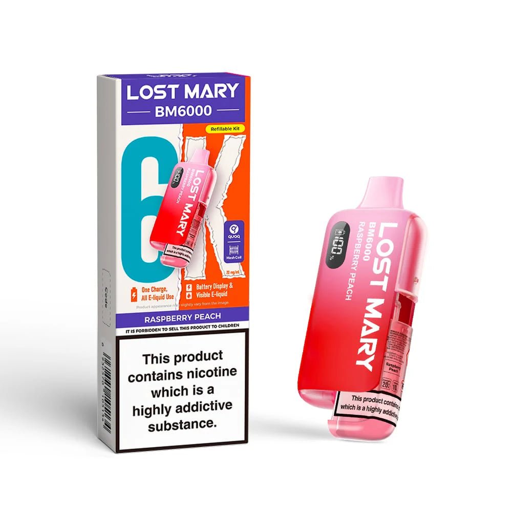 Lost Mary BM6000 Prefilled Pod Kit - Raspberry Peach-Planet Puff