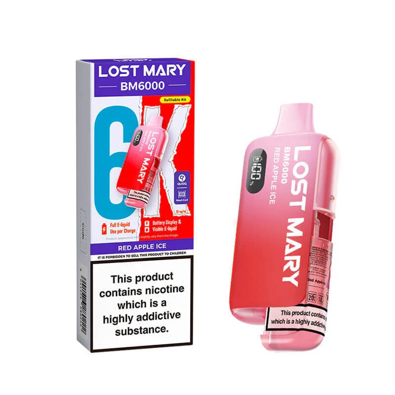 Lost Mary BM6000 Prefilled Pod Kit - Red Apple Ice-Planet Puff