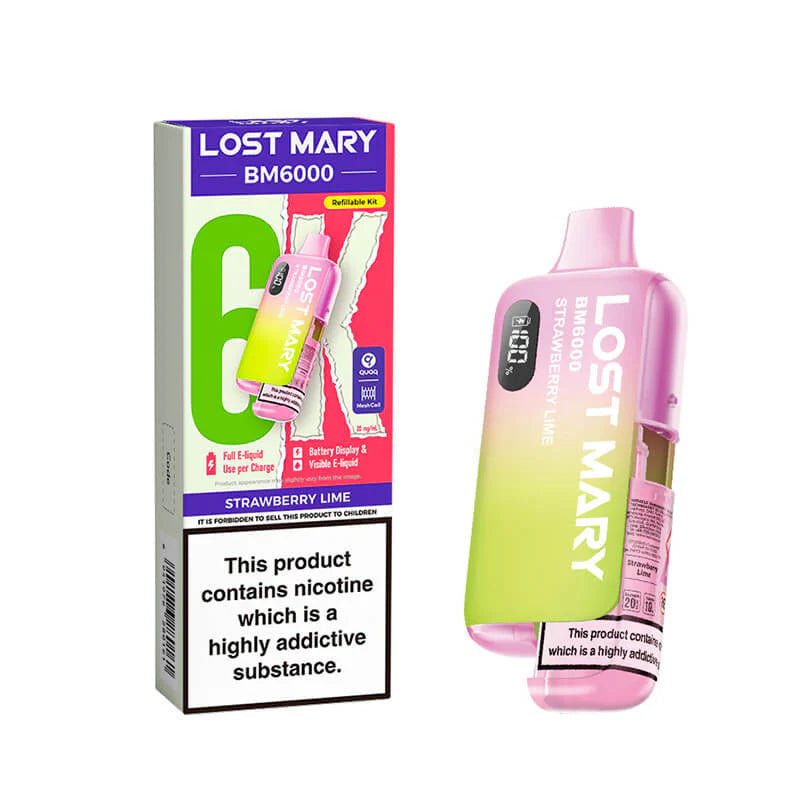 Lost Mary BM6000 Prefilled Pod Kit - Strawberry Lime-Planet Puff