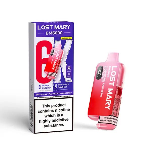 Lost Mary BM6000 Prefilled Pod Kit - Strawberry Raspberry Blackberry-Planet Puff