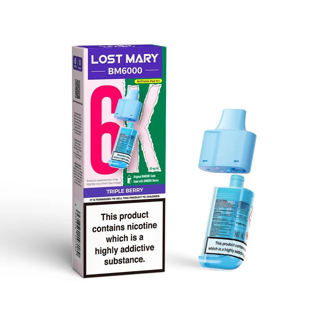 Lost Mary BM6000 Refill Pods | Prefilled Pod & Refill Container -Miami Mint-Planet Puff