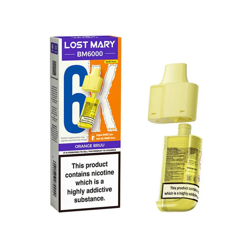 Lost Mary BM6000 Refill Pods | Prefilled Pod & Refill Container -Orange Bruu-Planet Puff