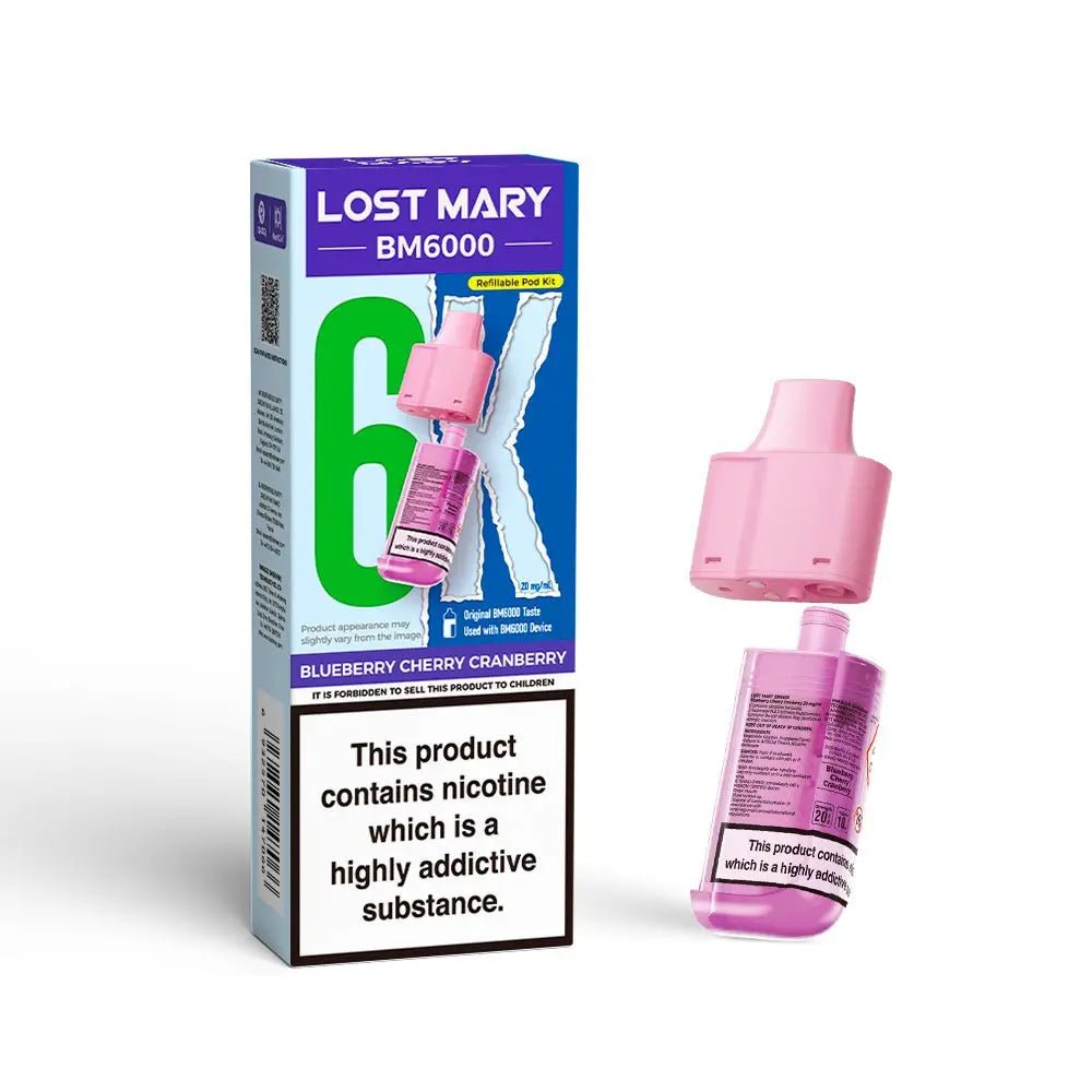 Lost Mary BM6000 Refill Pods | Prefilled Pod & Refill Container -Pineapple ice-Planet Puff