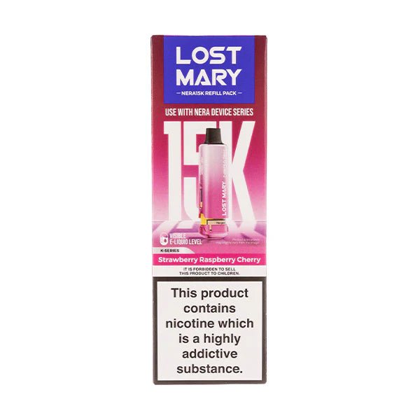 Lost Mary Nera Pods | 15,000 Puffs - Strawberry Raspberry Cherry-Planet Puff
