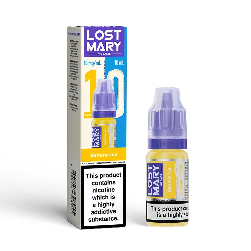 Lost Mary Nic Salt 10ml | Lost Mary Vape Juice - Banana Ice-Planet Puff