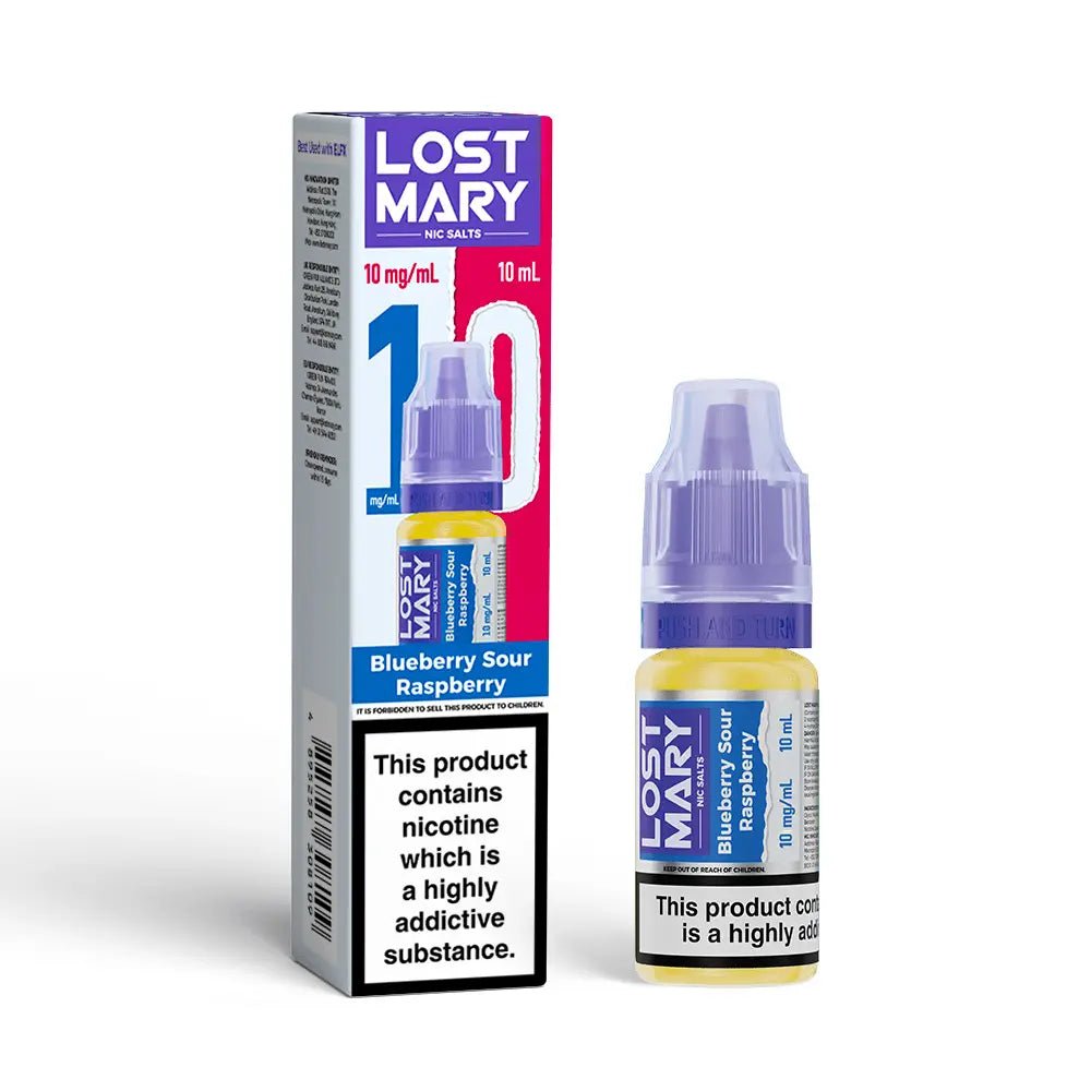 Lost Mary Nic Salt 10ml | Lost Mary Vape Juice - Blue Sour Raspberry-Planet Puff