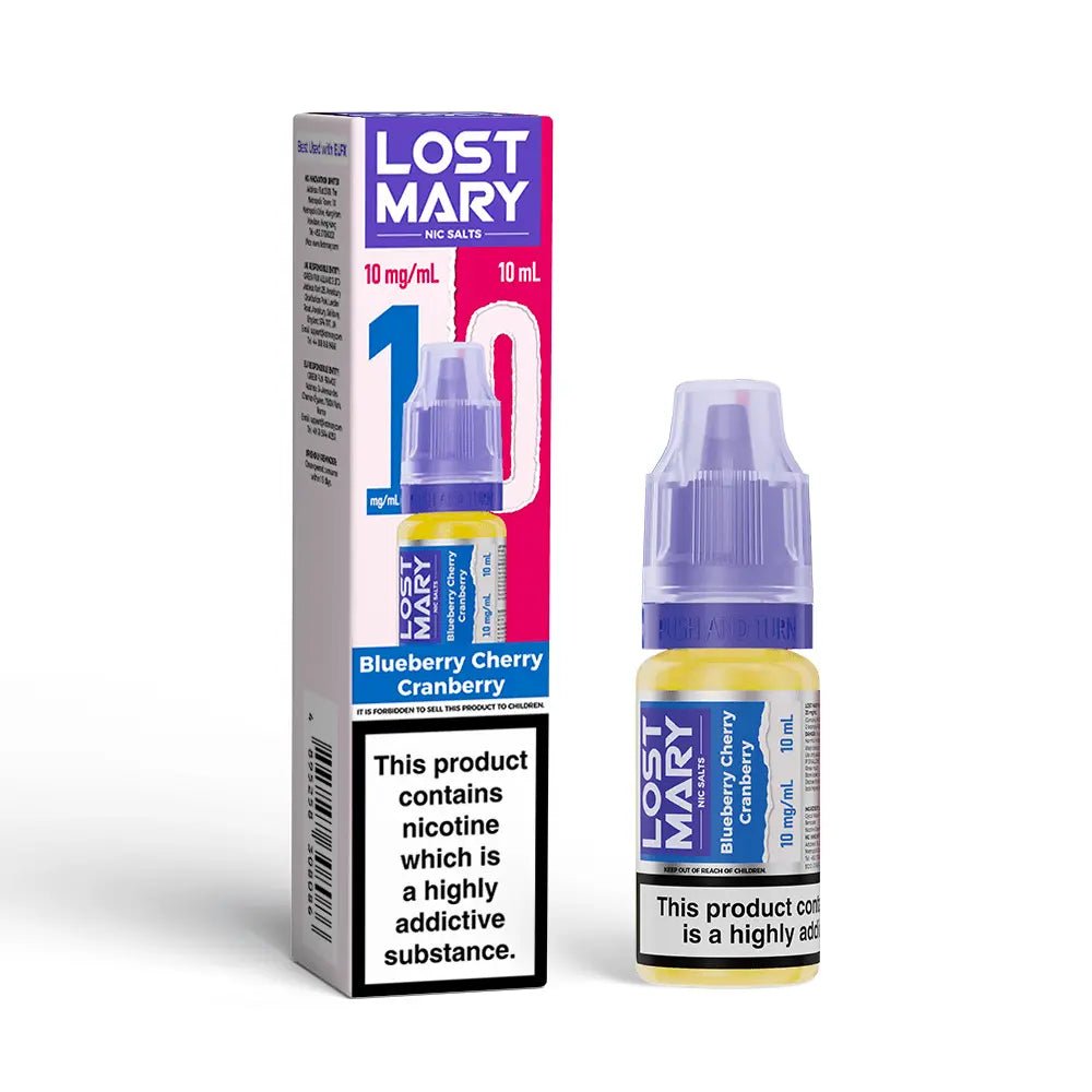 Lost Mary Nic Salt 10ml | Lost Mary Vape Juice - Blueberry Cherry Cranberry-Planet Puff
