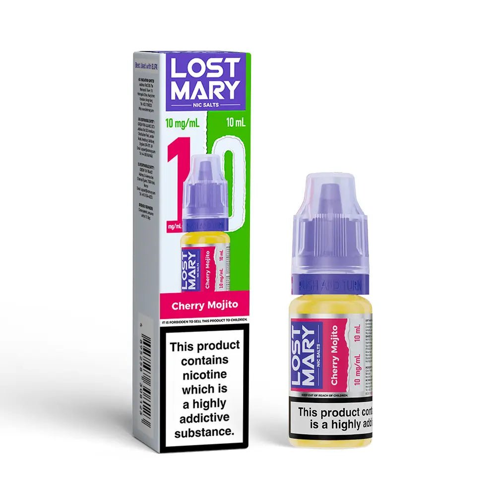 Lost Mary Nic Salt 10ml | Lost Mary Vape Juice - Cherry Mojito-Planet Puff