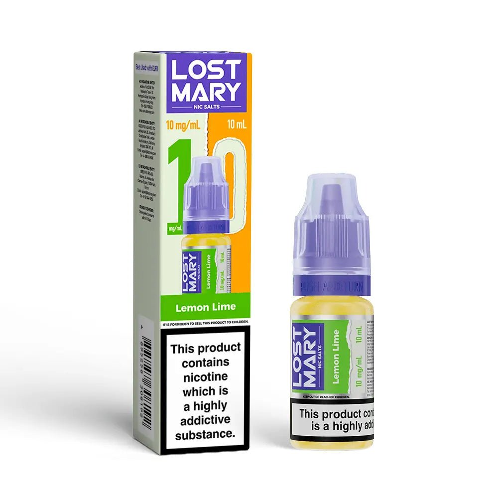 Lost Mary Nic Salt 10ml | Lost Mary Vape Juice - Lemon Lime-Planet Puff