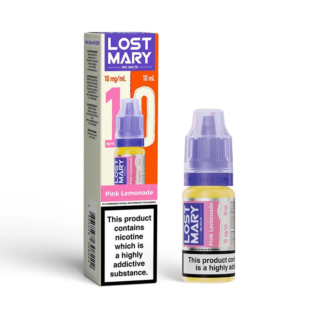 Lost Mary Nic Salt 10ml | Lost Mary Vape Juice - Pink Lemonade-Planet Puff
