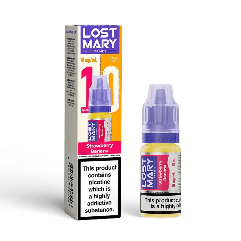 Lost Mary Nic Salt 10ml | Lost Mary Vape Juice - Strawberry Banana-Planet Puff