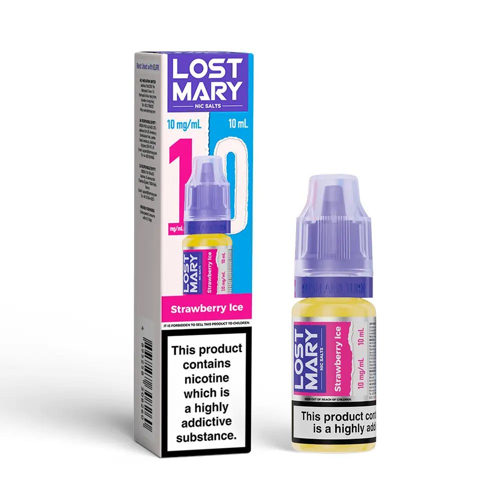 Lost Mary Nic Salt 10ml | Lost Mary Vape Juice - Strawberry Ice-Planet Puff