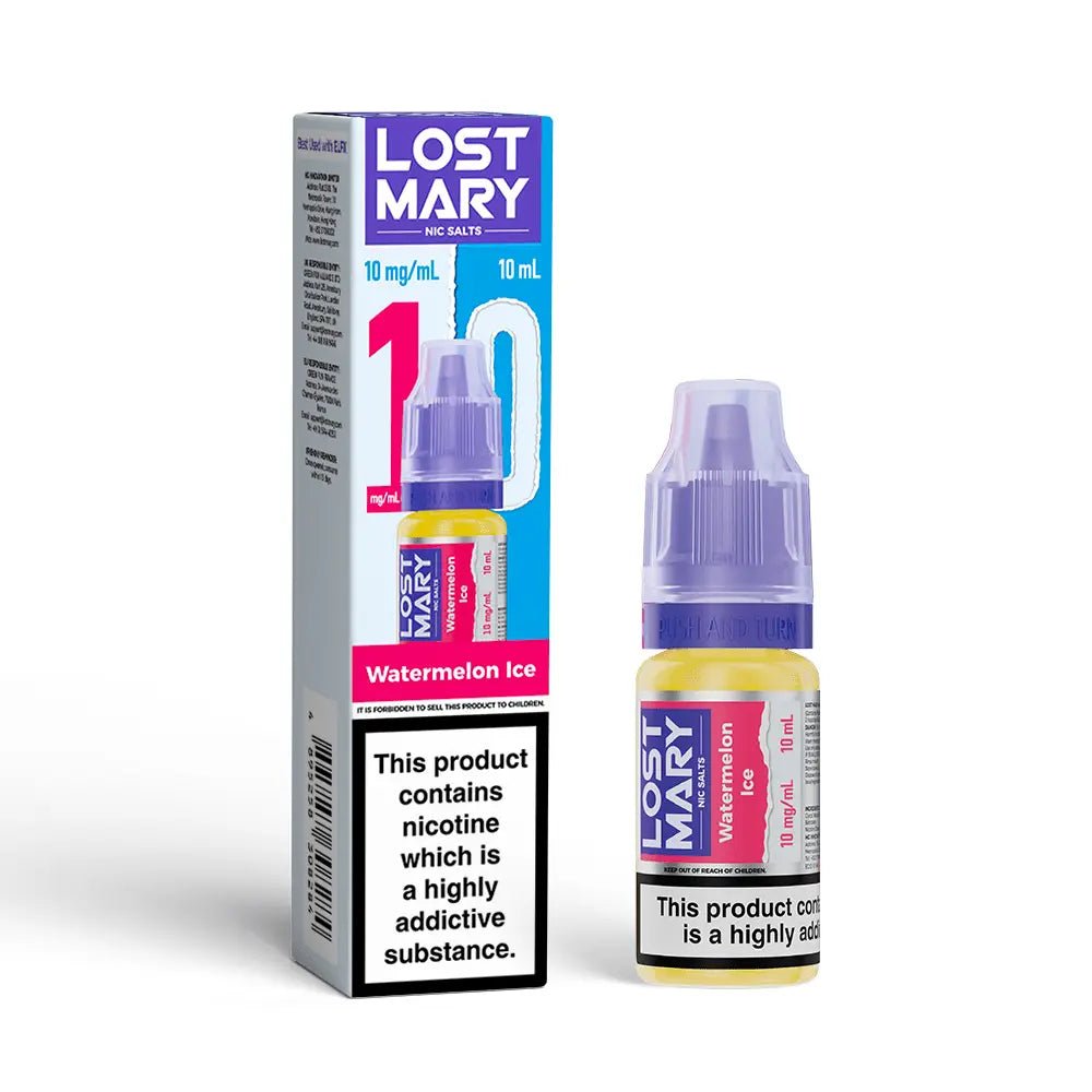Lost Mary Nic Salt 10ml | Lost Mary Vape Juice - Watermelon Ice-Planet Puff