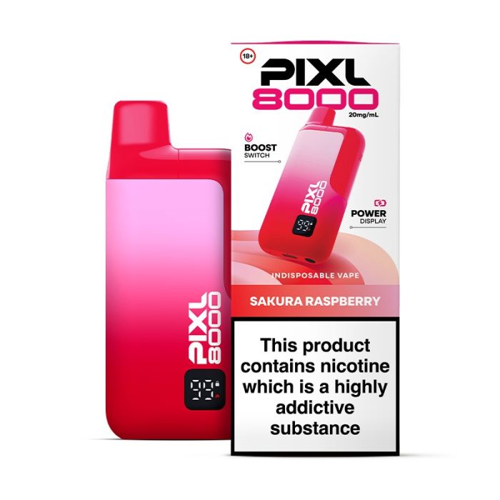 PIXL 8000 Prefilled Vape Kit - 8000 Puffs - Sakura Raspberry-Planet Puff