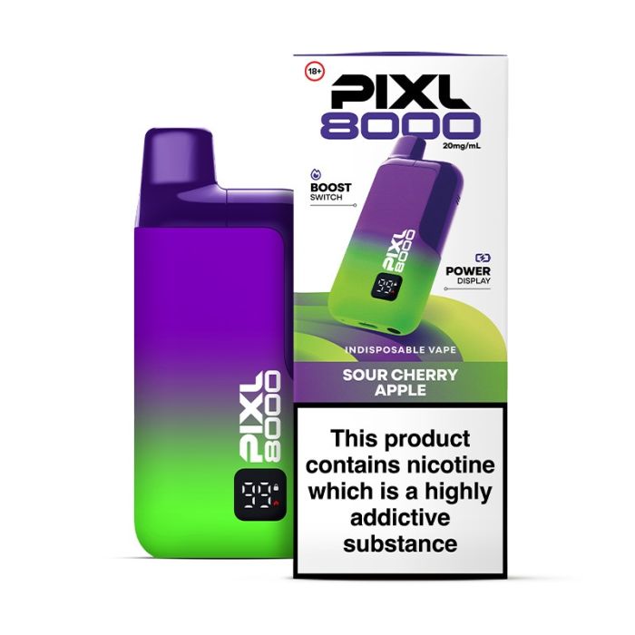 PIXL 8000 Prefilled Vape Kit - 8000 Puffs - Sour Cherry Apple-Planet Puff