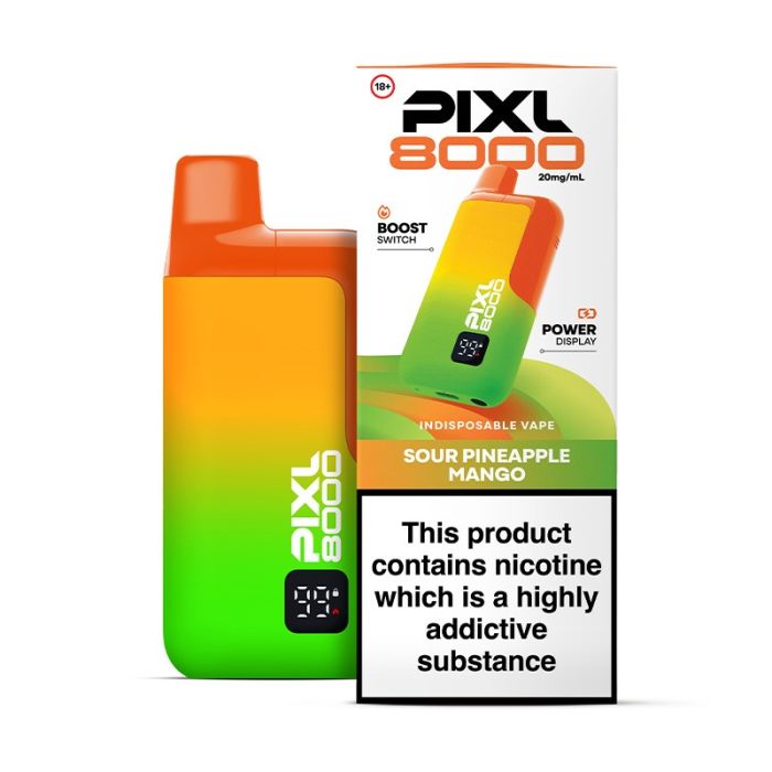 PIXL 8000 Prefilled Vape Kit - 8000 Puffs - Sour Pineapple Mango-Planet Puff