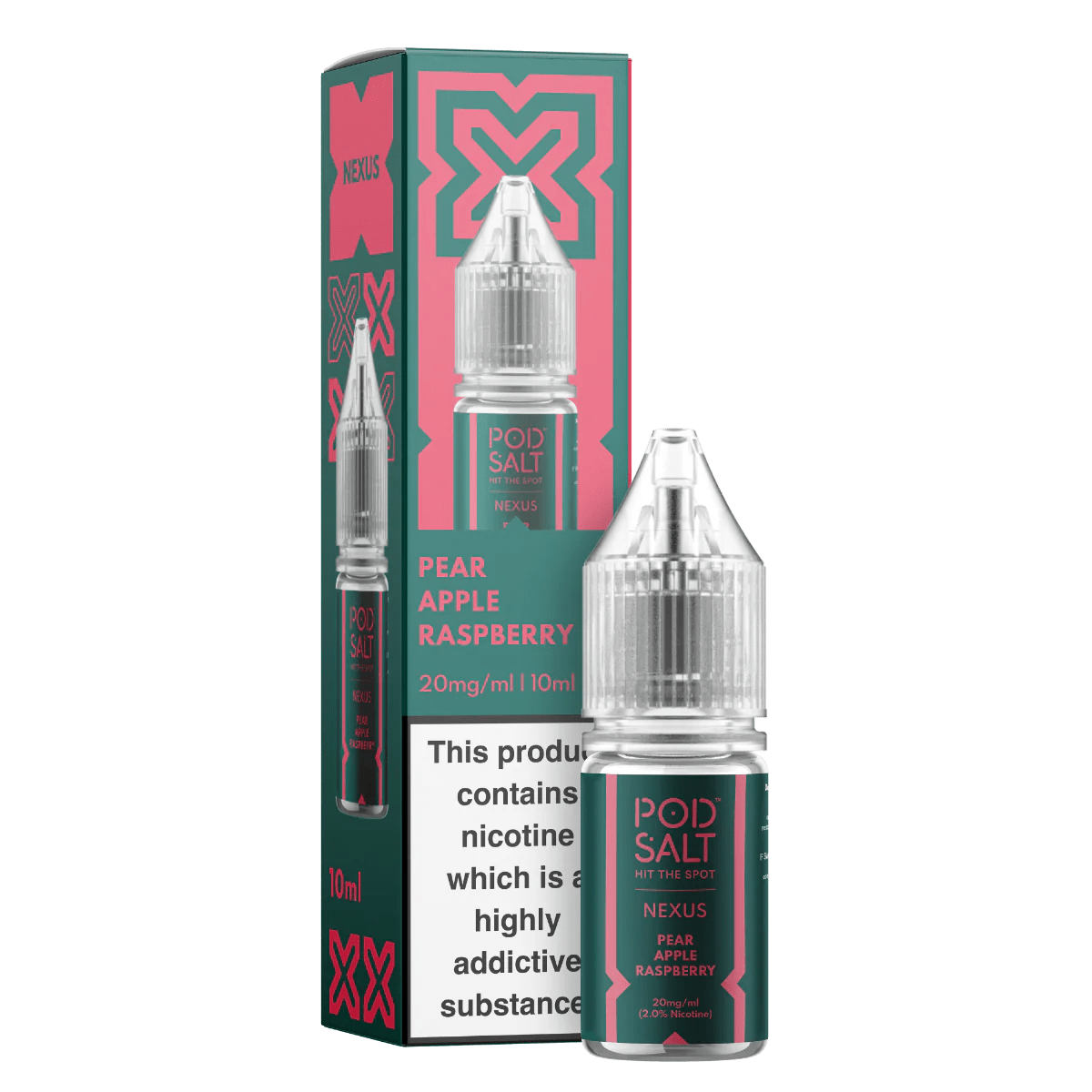 Pod Salt Vape Juice Nexus 10ml | Nic Salts - Pear Apple Raspberry-Planet Puff