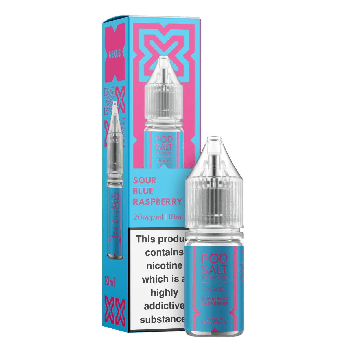 Pod Salt Vape Juice Nexus 10ml | Nic Salts - Sour Blue Raspberry-Planet Puff