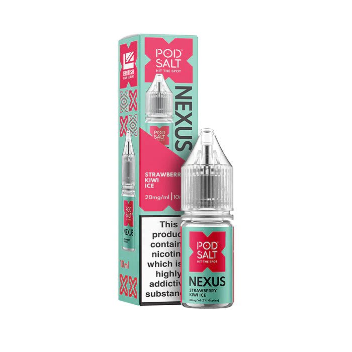 Pod Salt Vape Juice Nexus 10ml | Nic Salts - Strawberry Kiwi Ice-Planet Puff