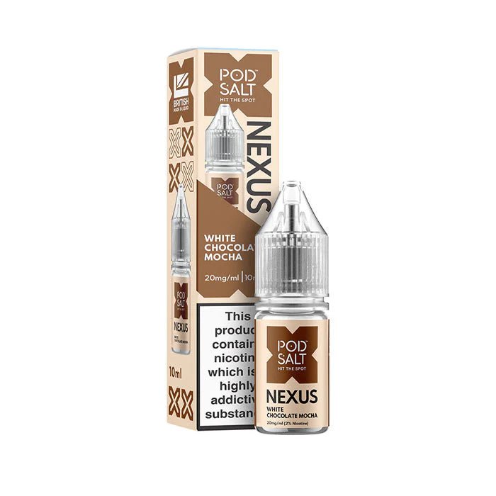 Pod Salt Vape Juice Nexus 10ml | Nic Salts - White Chocolate Mocha-Planet Puff