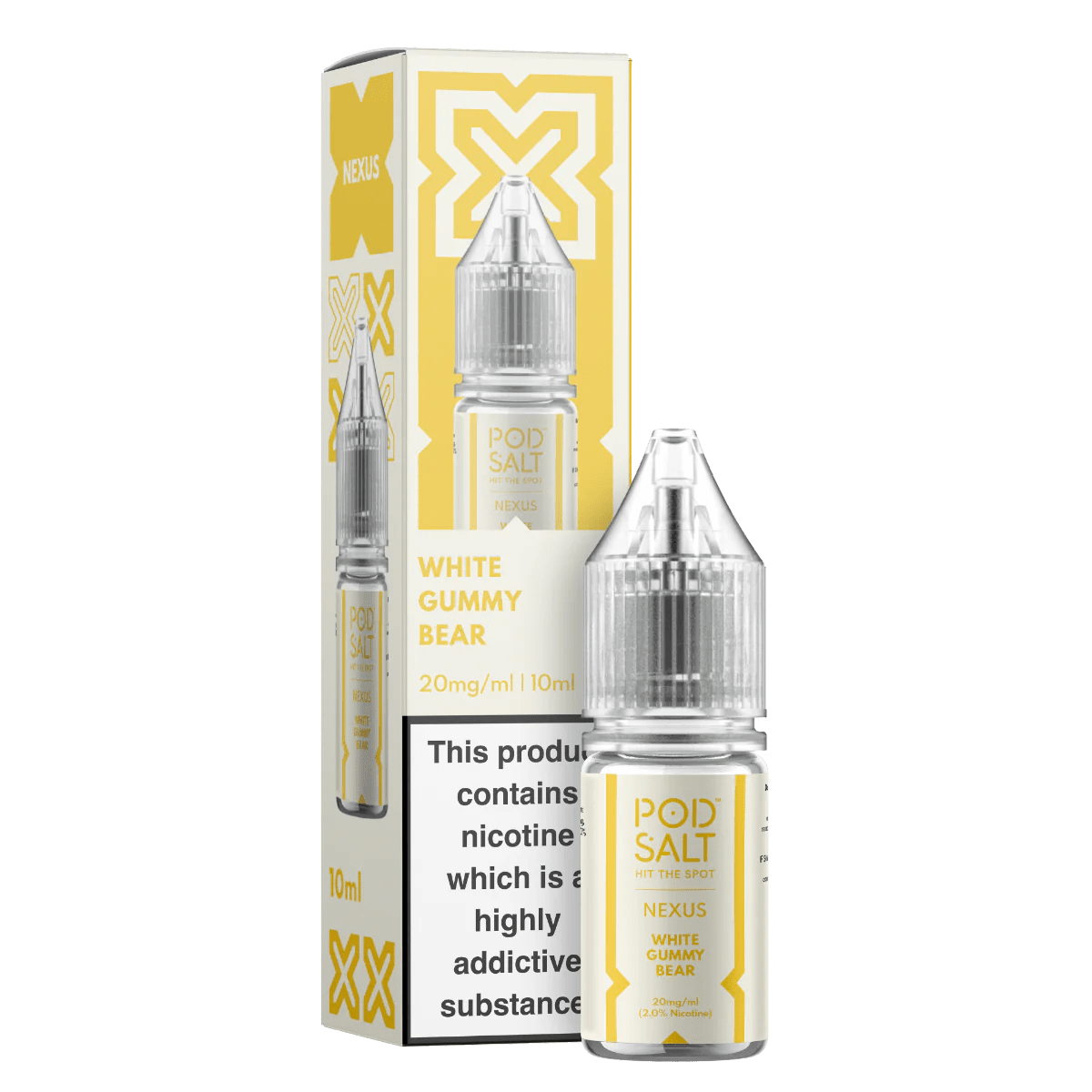 Pod Salt Vape Juice Nexus 10ml | Nic Salts - White Gummy Bear-Planet Puff