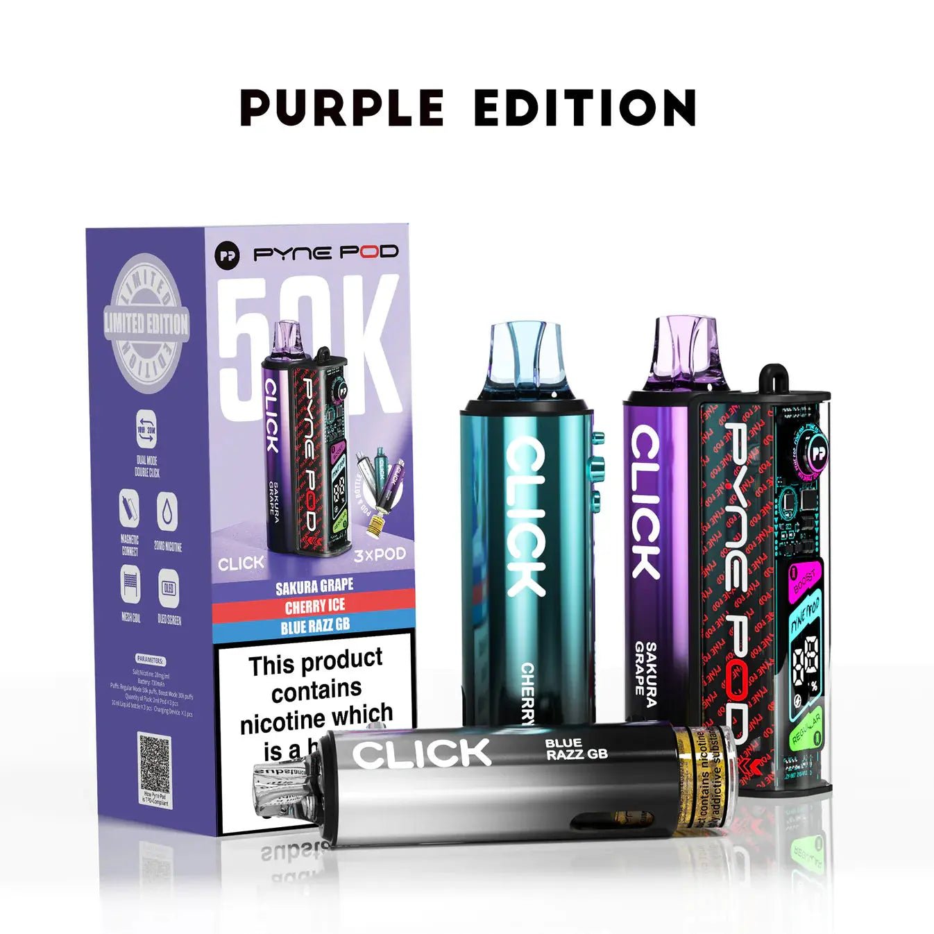 Pyne Pod 50K Click Prefilled Pod Kit -Purple Edition-Planet Puff