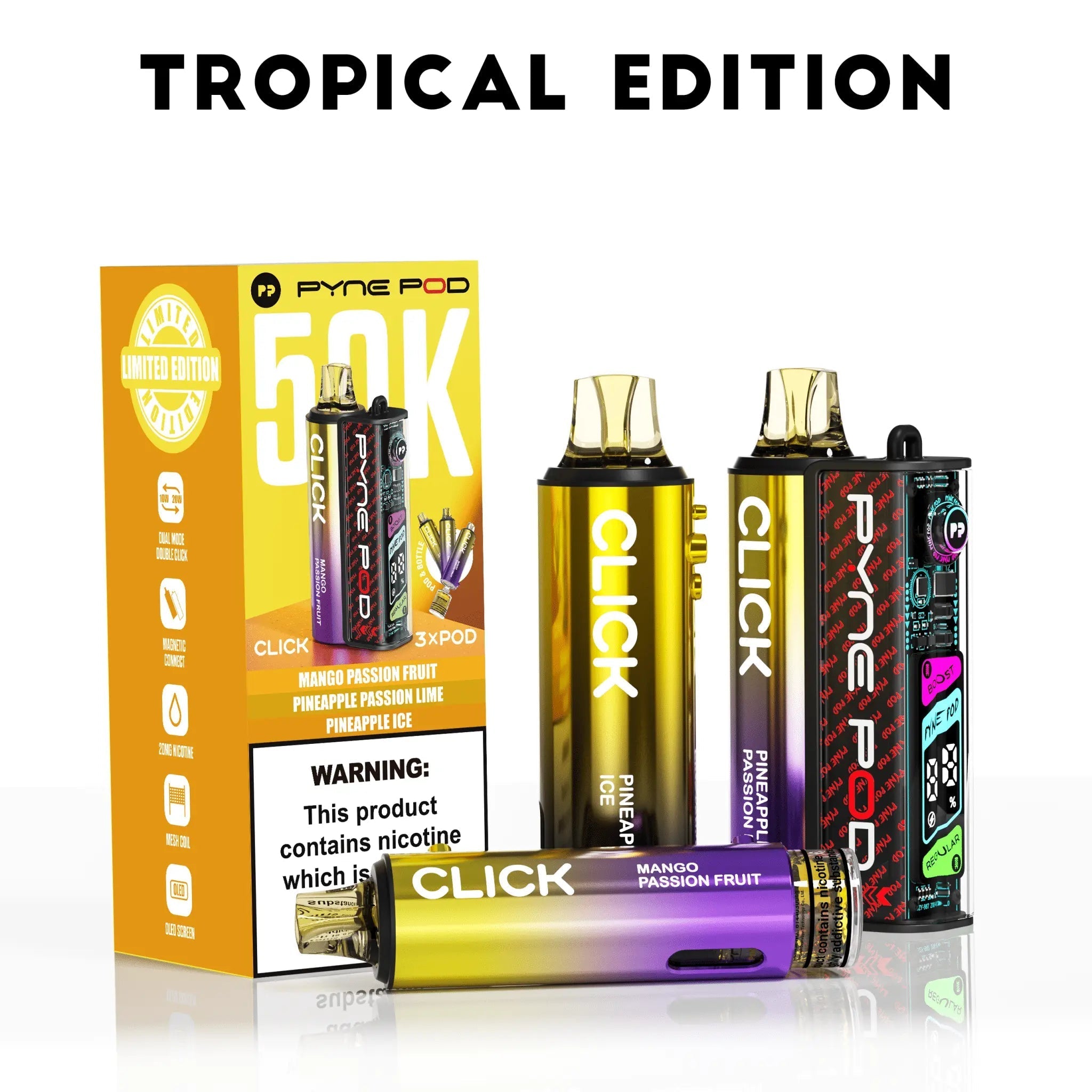 Pyne Pod 50K Click Prefilled Pod Kit -Tropical Edition-Planet Puff