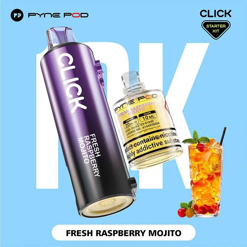 Pyne Pod Click Refill Pods + Refill Container -Fresh Raspberry Mojito-Planet Puff