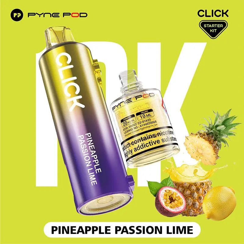 Pyne Pod Click Refill Pods + Refill Container -Pineapple Passion Lime-Planet Puff