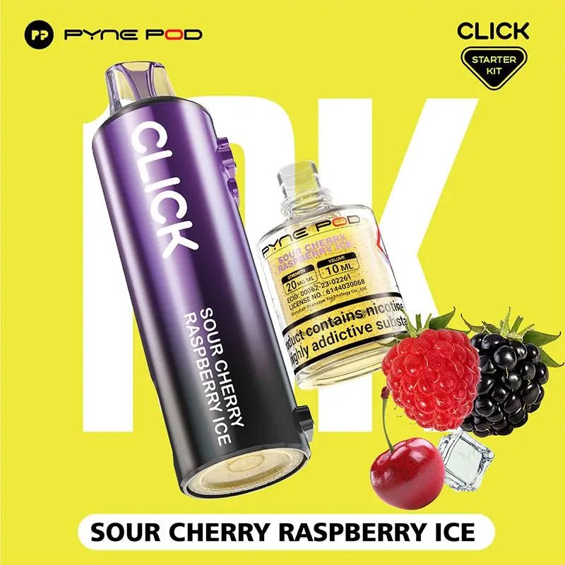 Pyne Pod Click Refill Pods + Refill Container -Sour Cherry Raspberry-Planet Puff