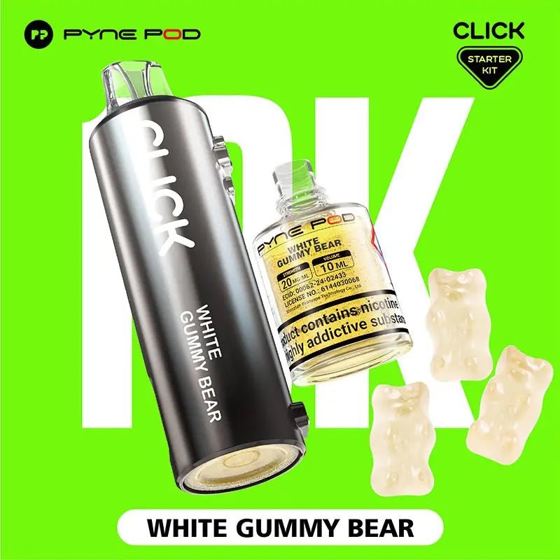 Pyne Pod Click Refill Pods + Refill Container -White Gummy Bear-Planet Puff